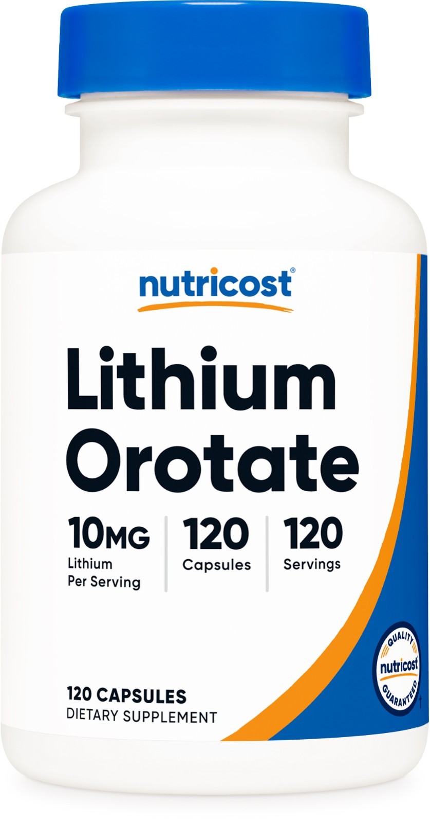 Nutricost Lithium Orotate (10mg) 120 Capsules - Vegan Lithium Supplement