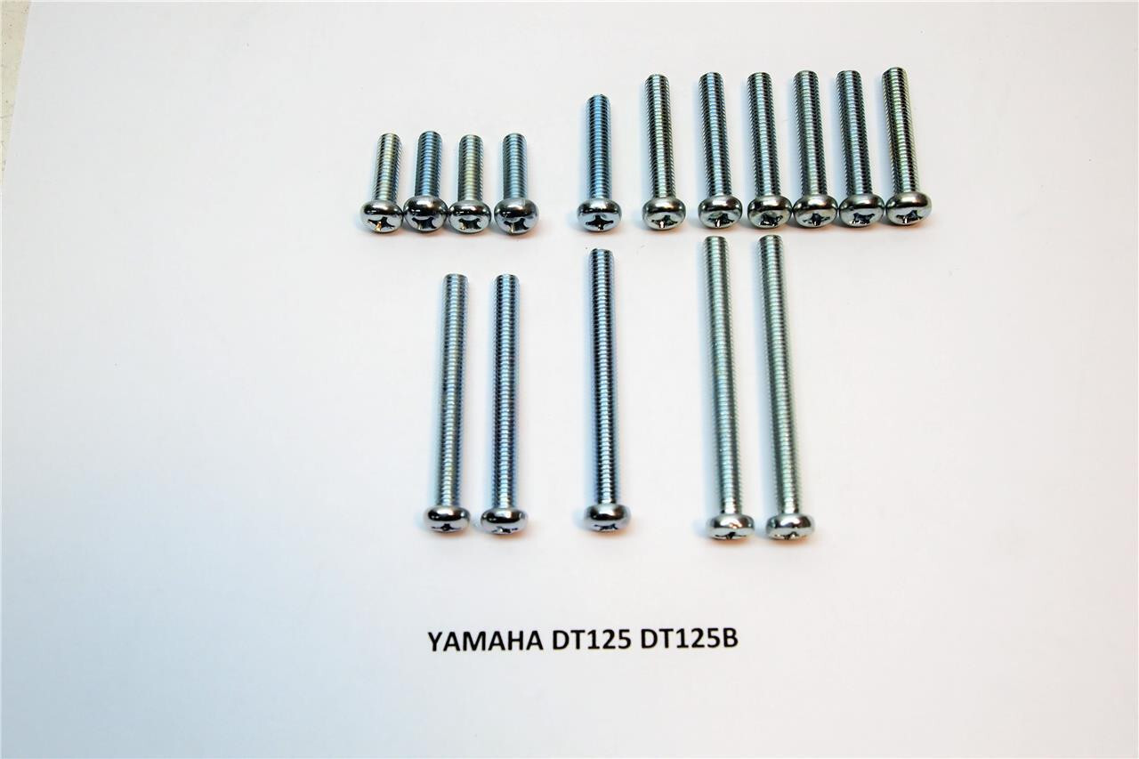 74-75 Yamaha DT125 A B Right and Left Engine Side Cover Phillips Screw Kit New
