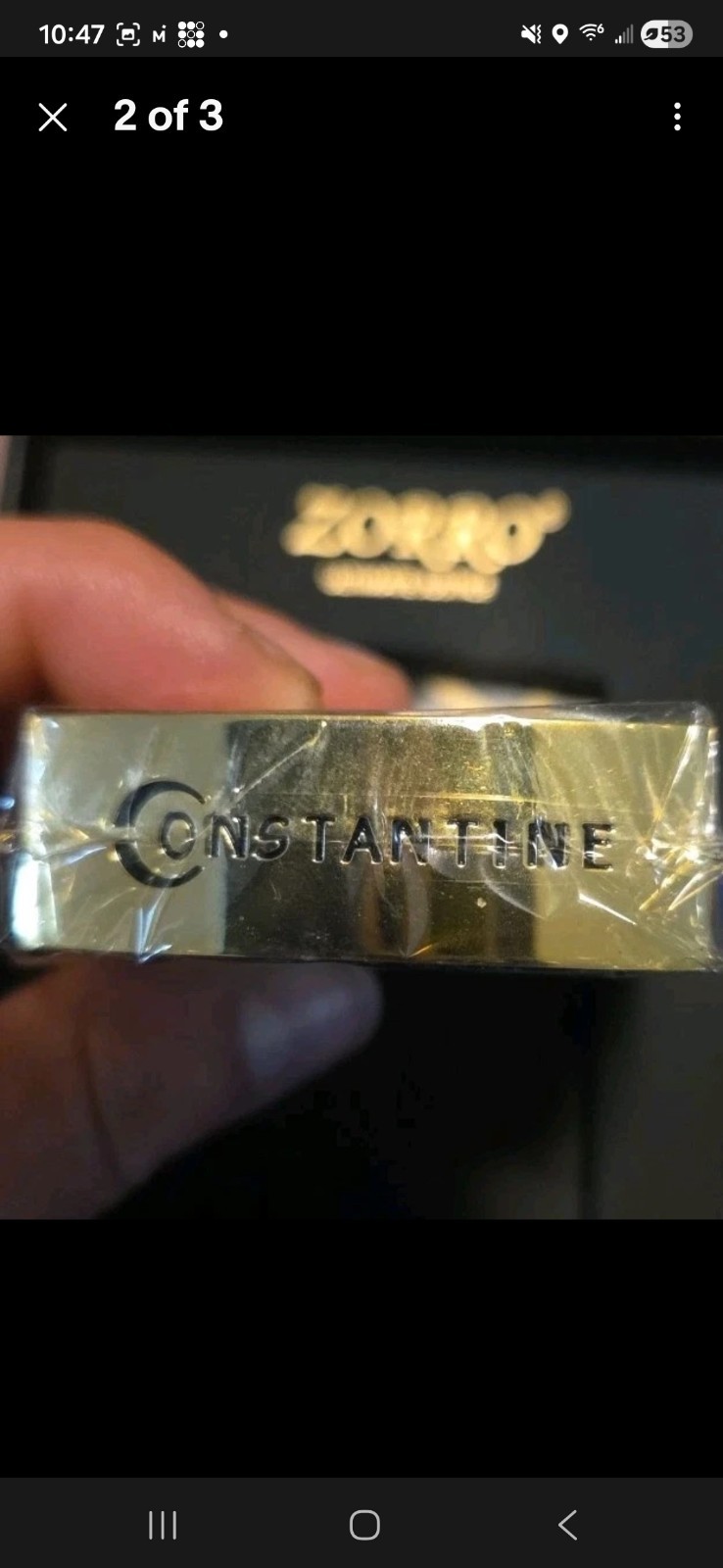 Gold Constatine Bundle Large Lighter And Metal Knuckles