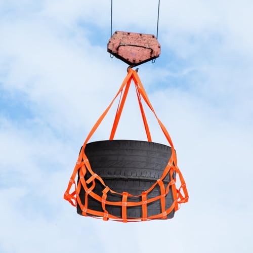 Safety Lifting Net Straps, 3.28'x3.28' Cargo Lifting Net, Flat Nylon Large