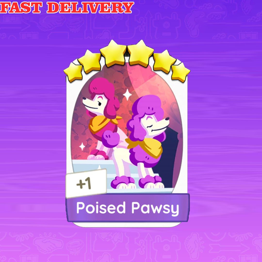 Monopoly_go_Stickers 6⭐⭐⭐⭐⭐⭐POISED PAWSY Fast Delivery ⚡
