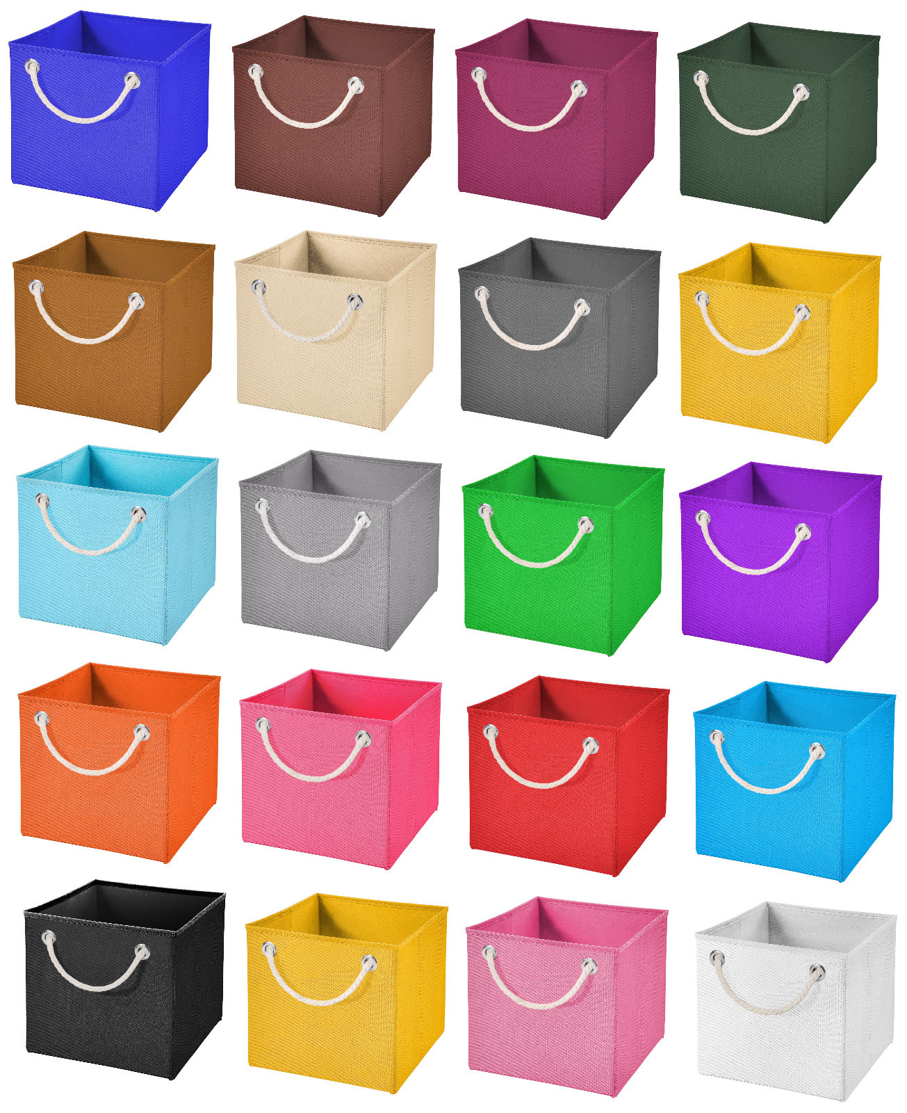 10pcs Folding Box 15x15x15cm Storage Box Bathroom Folding Box Basket