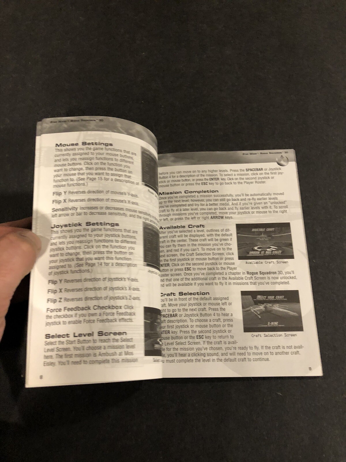 star wars rogue squadron 3d pc Manual only