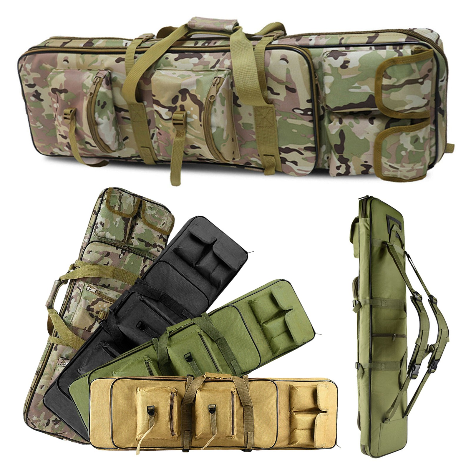 39" 47" Tactical Carbine Rifle Gun Carry Case Backpack Molle Bag Hunting Gun Bag