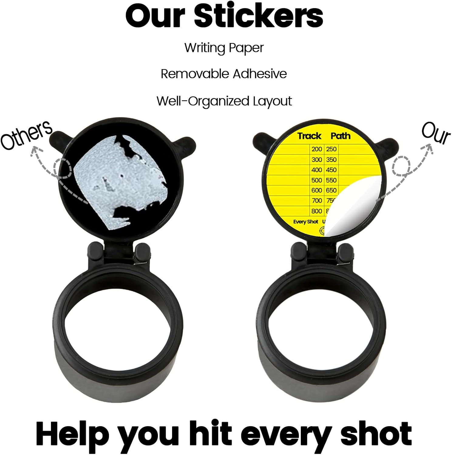 Twizz Scope DOPE Sticker Pack: Removable, Writable Adhesive Labels – 12 Pack (2