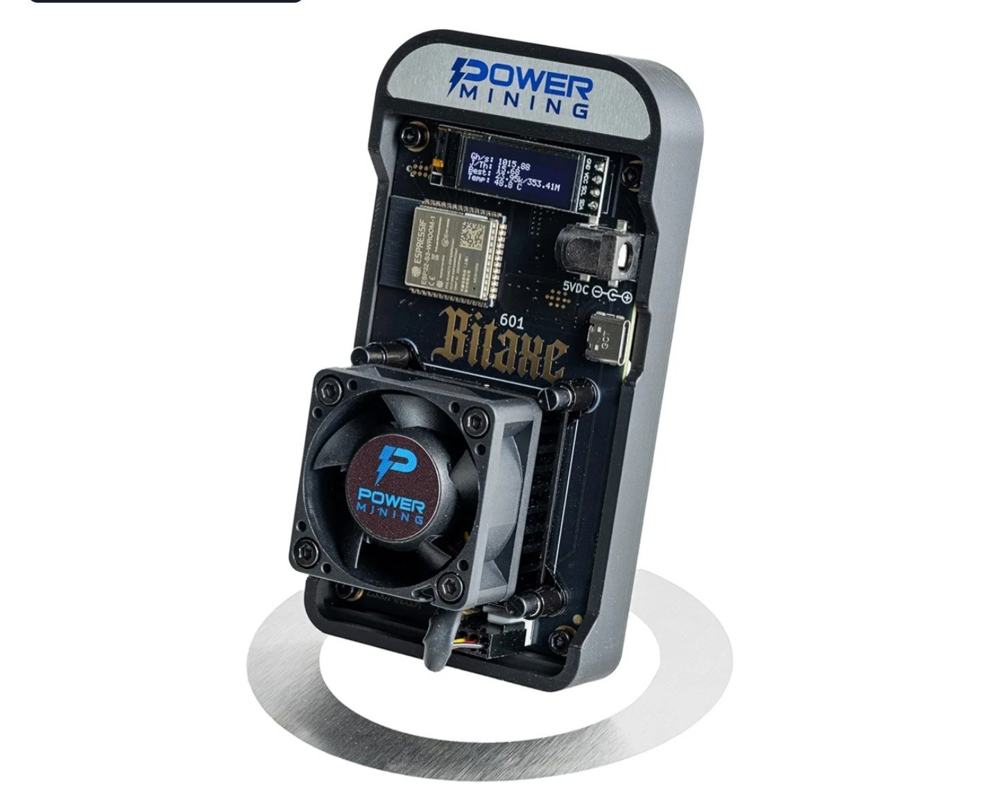 Bitaxe Gamma 602 Bitcoin (BTC) Solo Home Miner with AU Power Supply & Stand