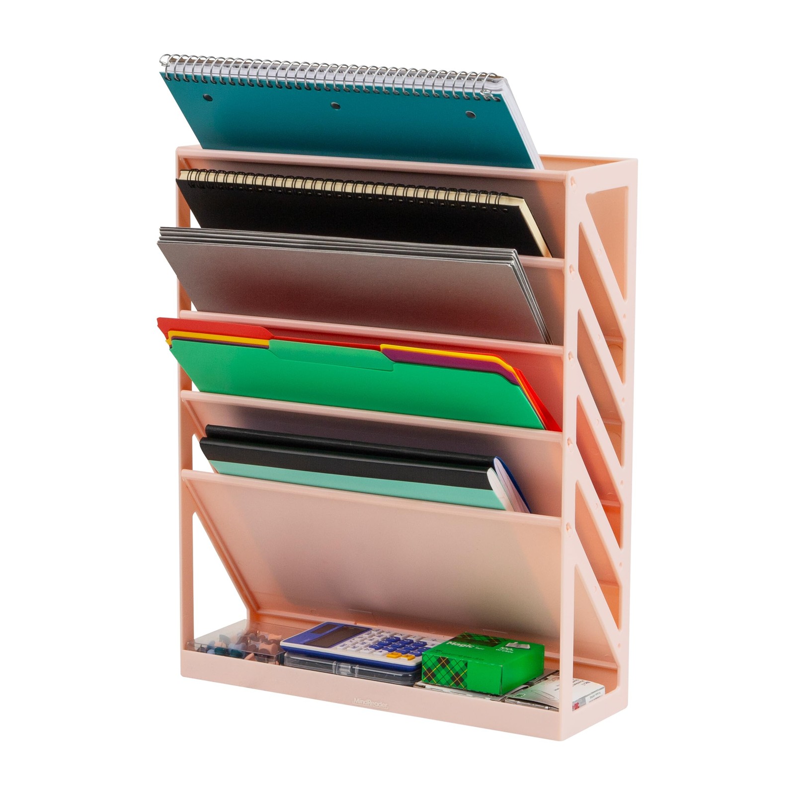 5-Tier Vertical File Storage Desktop Organizer Wall Mount Office Plastic 13" ...