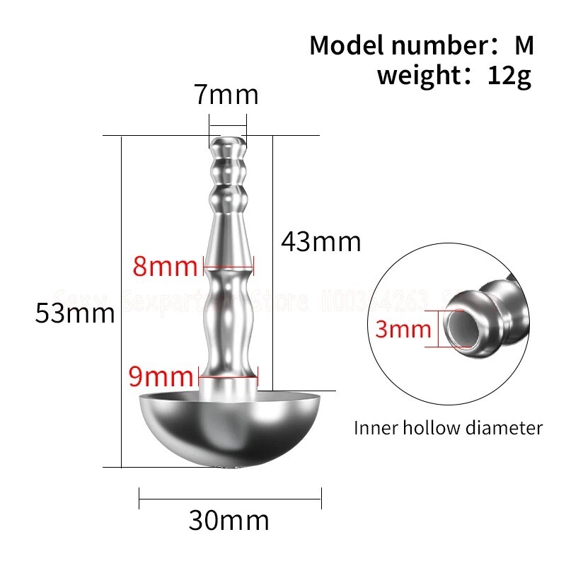 Stainless Steel Dilator Sounding Metal Urethral Stretching Penis Hollow Plug Men