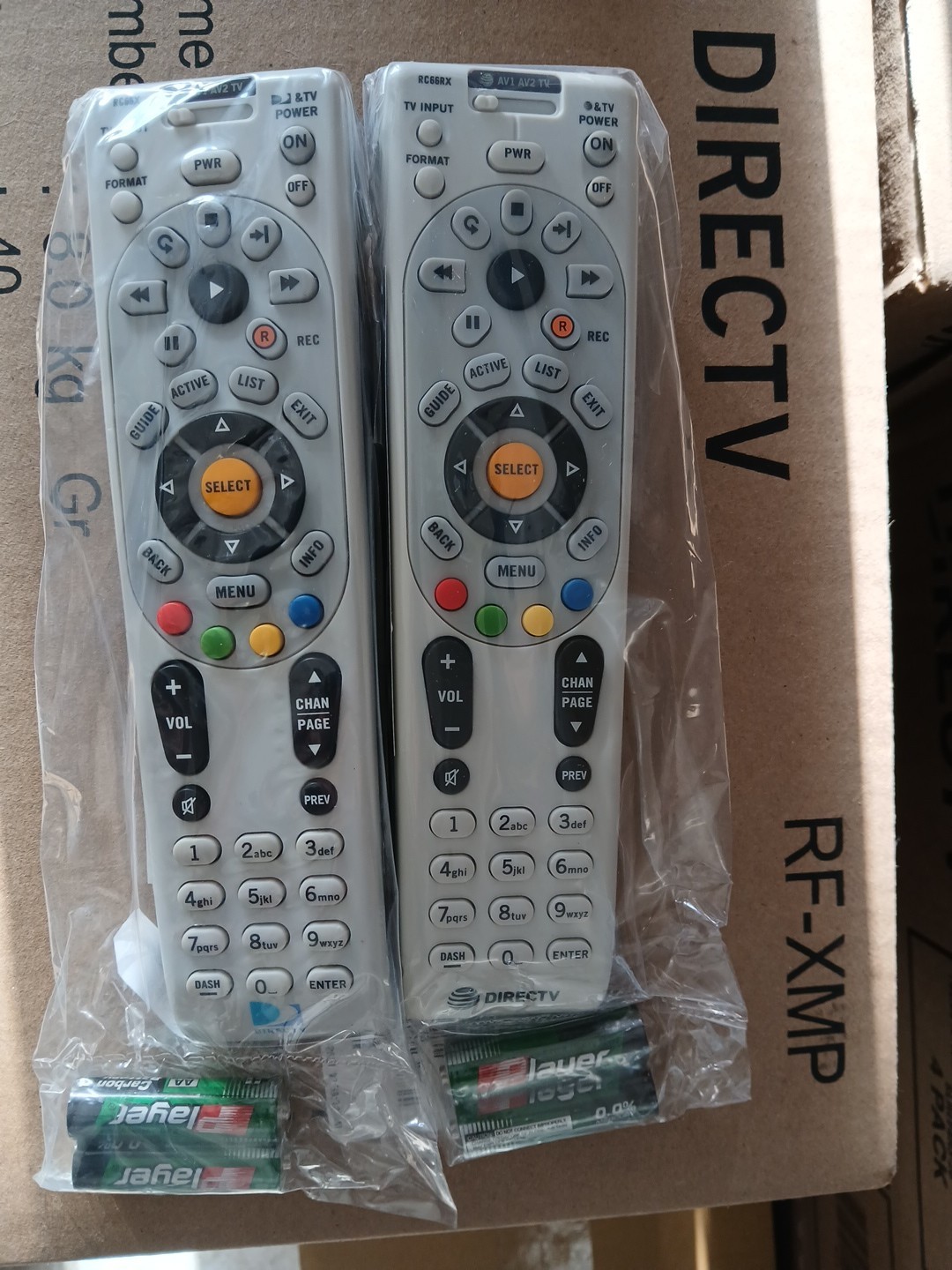 2 Pack - DIRECTV RC66 RX RF Remote Controls W/Batteries DTV