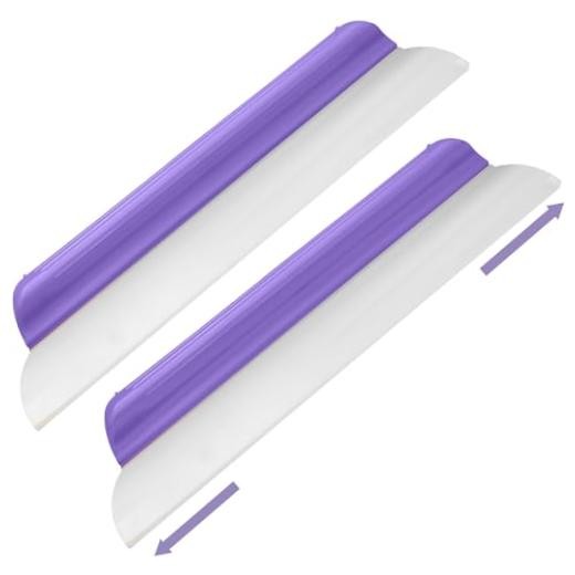 Pack 14 Inch Car Drying Squeegee Longer Silicone Water Squeegee Window 2 Purple