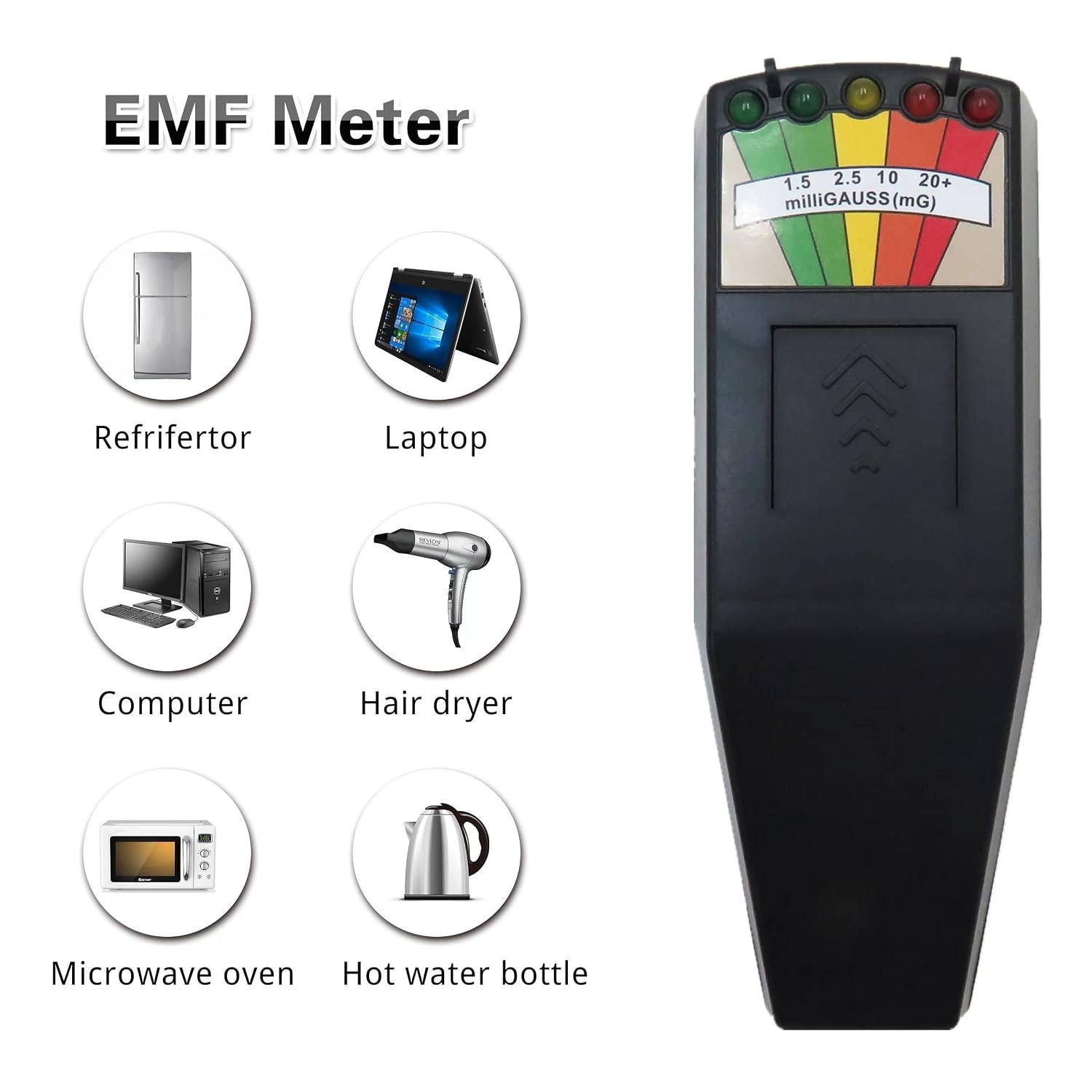 Compact 5 LED EMF Reader for Ghost Hunting | Portable Paranormal Detection Tool