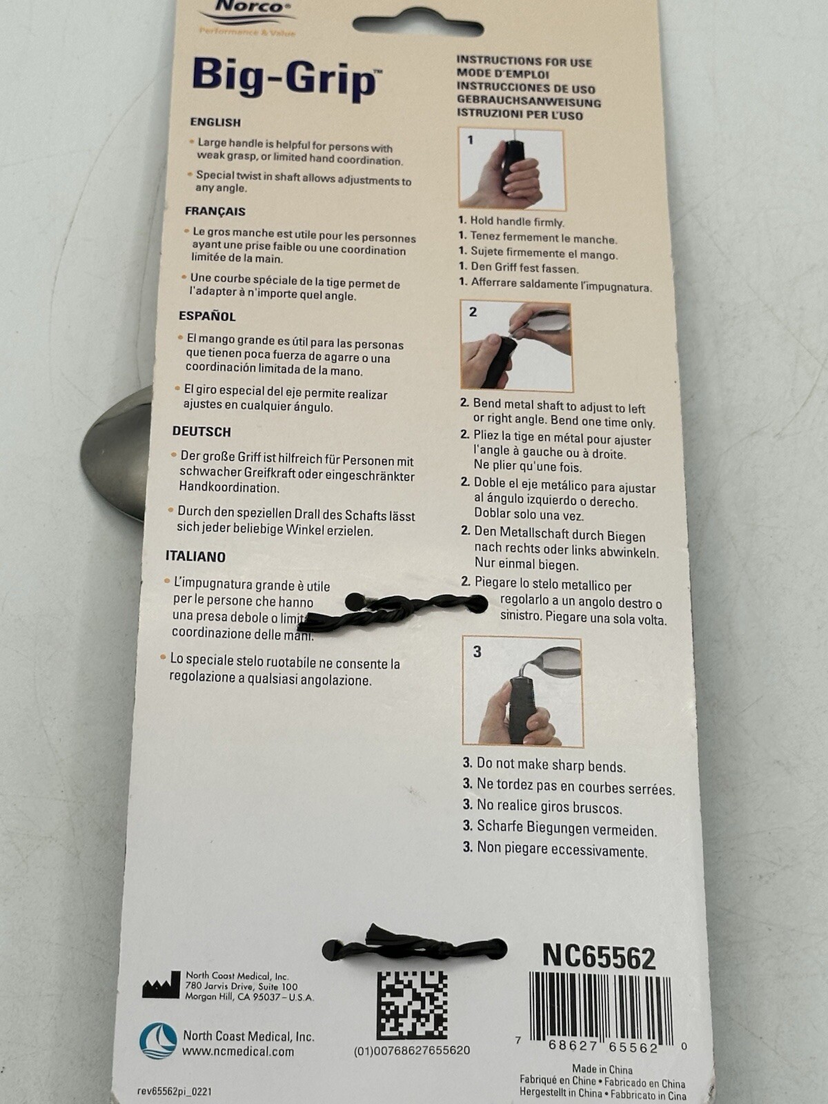 Norco Big Grip Bendable Weighted Tablespoon New