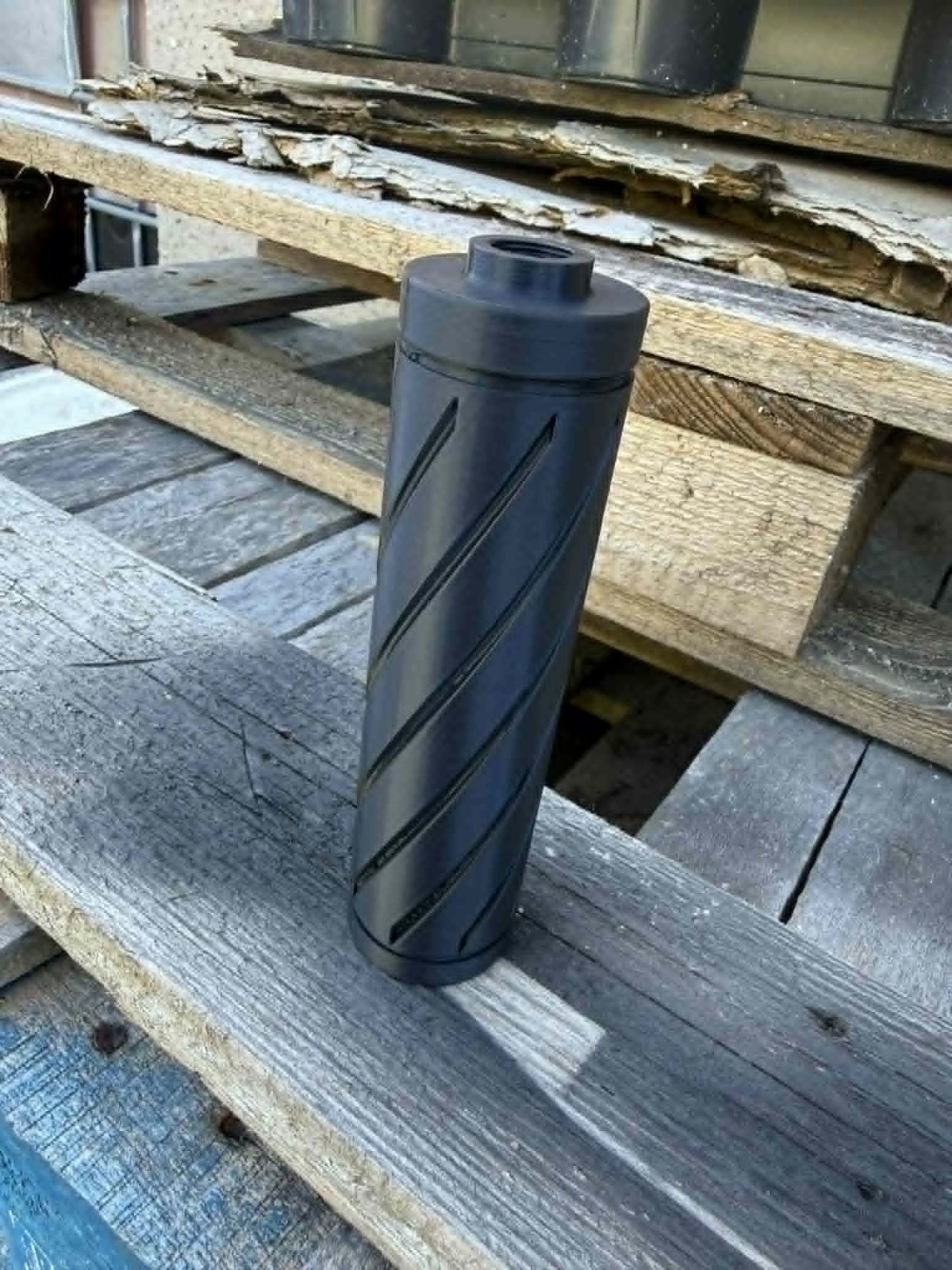 Black Airsoft Mock Suppressor/Silencer Barrel Extension Muzzle Attachment