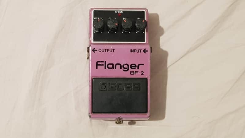 Boss BF-2 Flanger Pedal vintage Made In Japan 1981 - "Silver Screw" Era With 9V