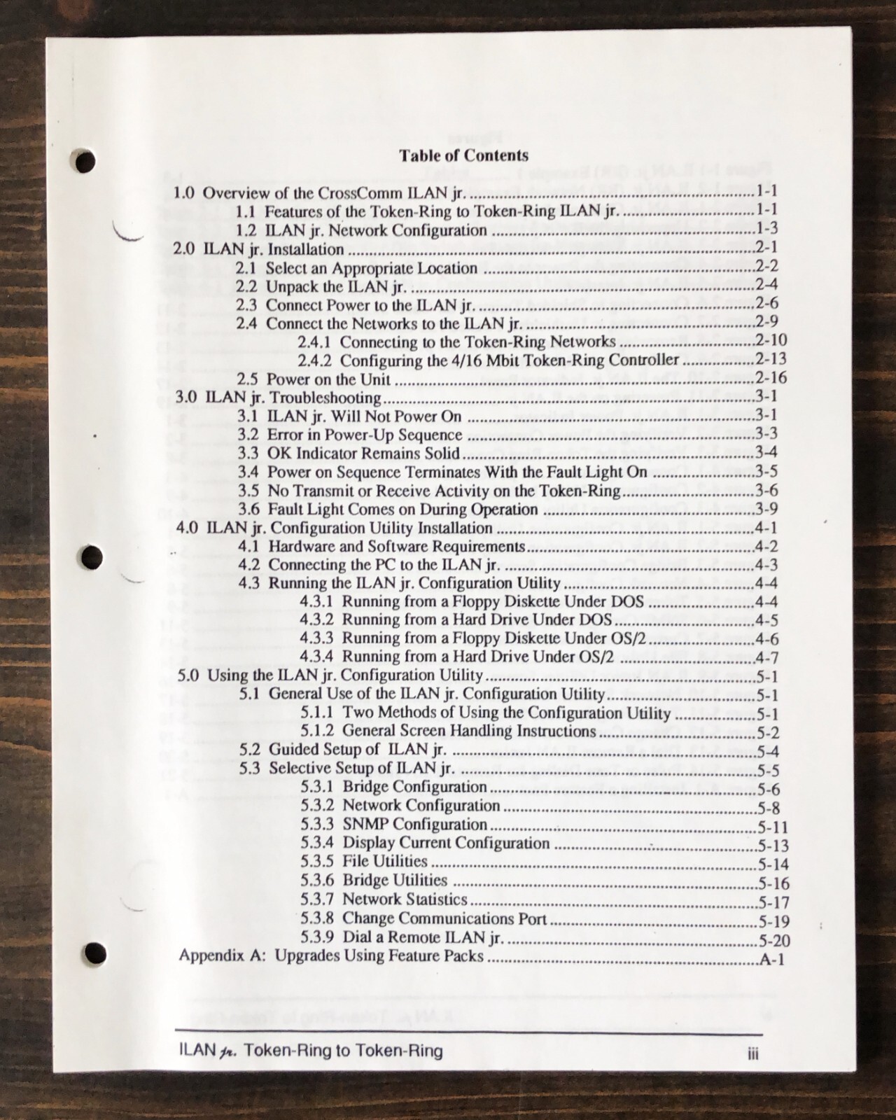 CrossComm - ILAN jr: Token-Ring to Token-Ring Operation Manual (1992)