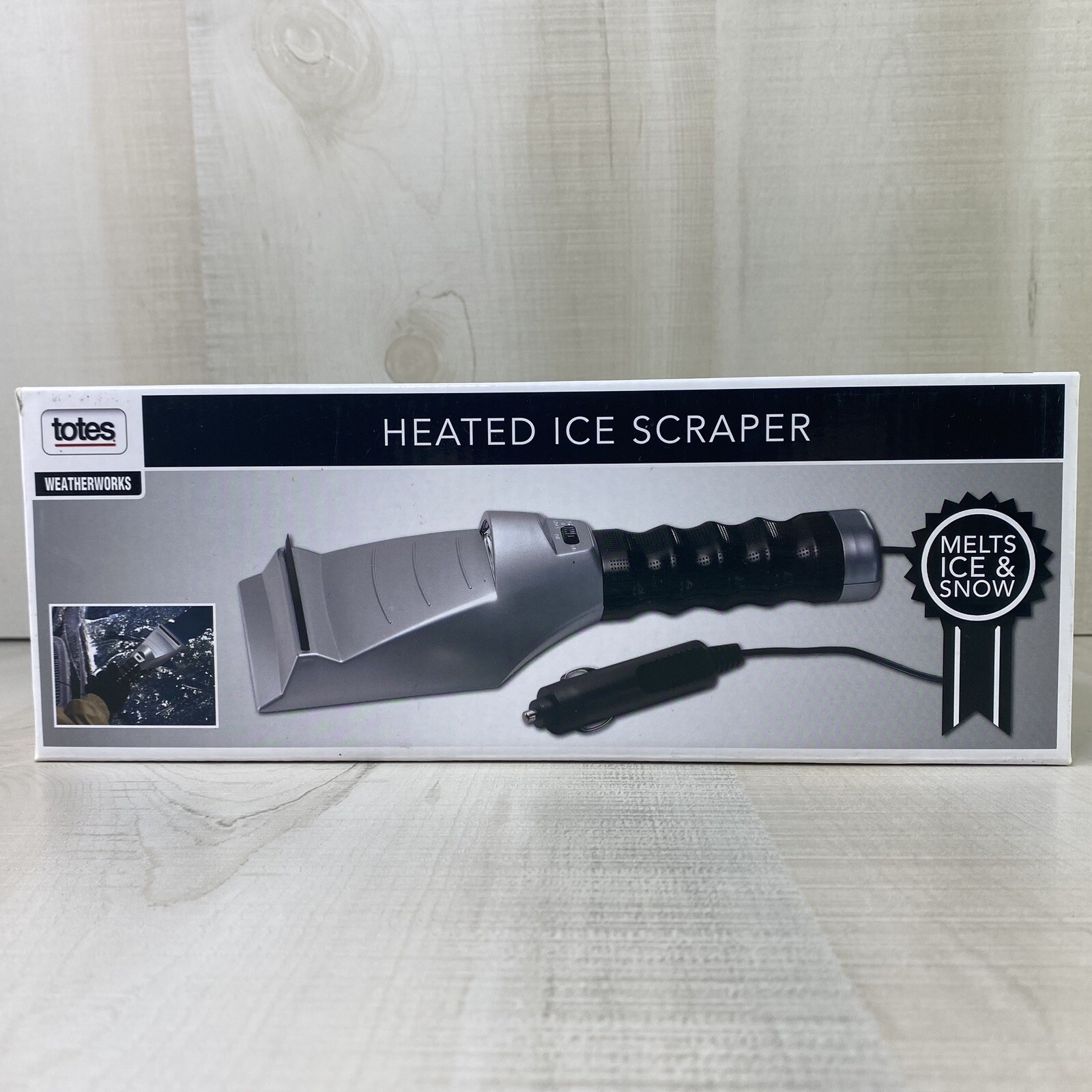 Heated Ice/Snow Scraper for Auto/winter vehicles w/LED light 12 volt-Great Gift
