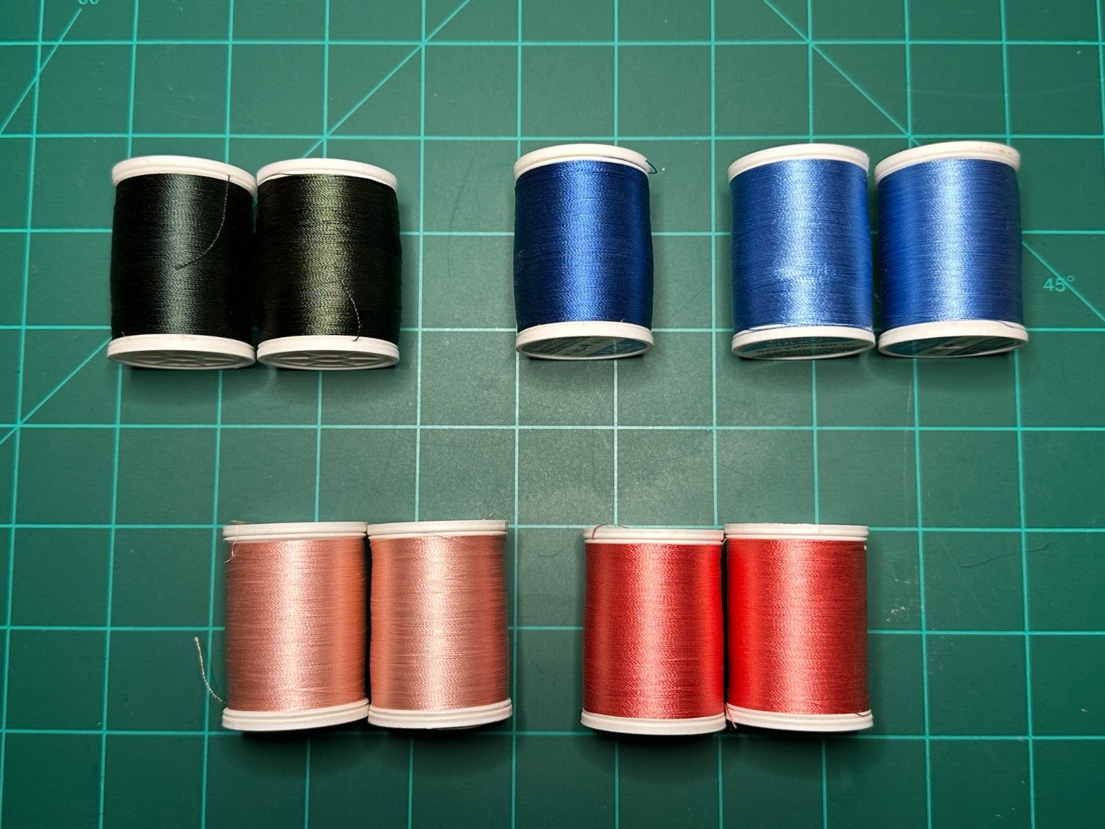 Lot of 9 Sulky Premium 40 WT Rayon Thread 850 YD Spools - Pink - Blue - Dk Green