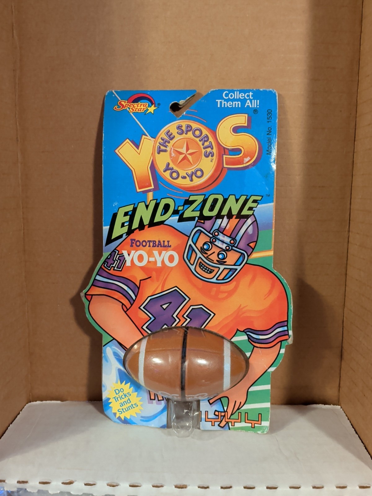 Yos End Zone Football Yo-Yo Spectra Star New 1989