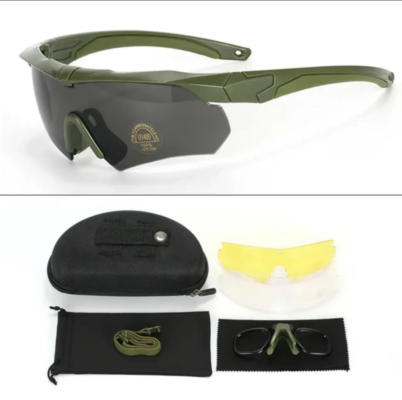 Tactical Military Safety Glasses olive💛💙