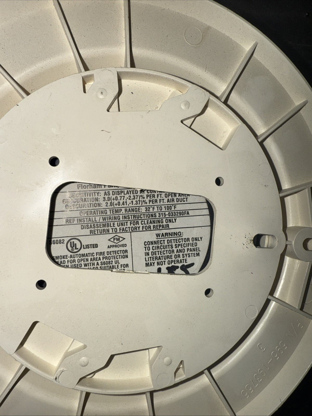 Faraday 8710 Smoke Detector Pre-owned Functional Condition
