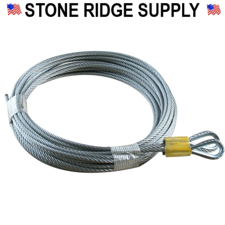 Fehr Garage Door Cables Extension Lift 8FT Door 1/8 x 156" 7x19 GAC 36112-156