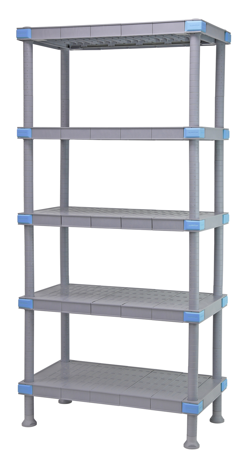 Quantum QP244286SS-5 NSF Millenia Gray Polymer 5 Shelf Solid Shelving Unit - ...