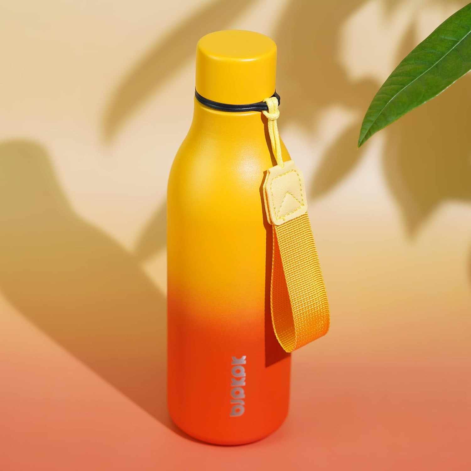 Insulated Water Bottles, 18 Oz Stainless Steel Metal Water Bottle with Strap, BP