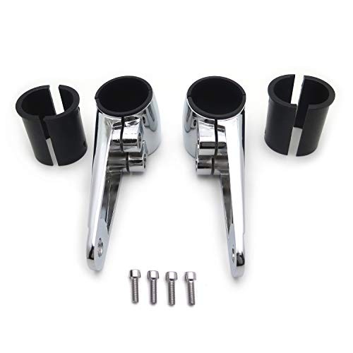 SMT- billet Aluminum Headlight Fork Mounting Brackets Compatible With Chrome
