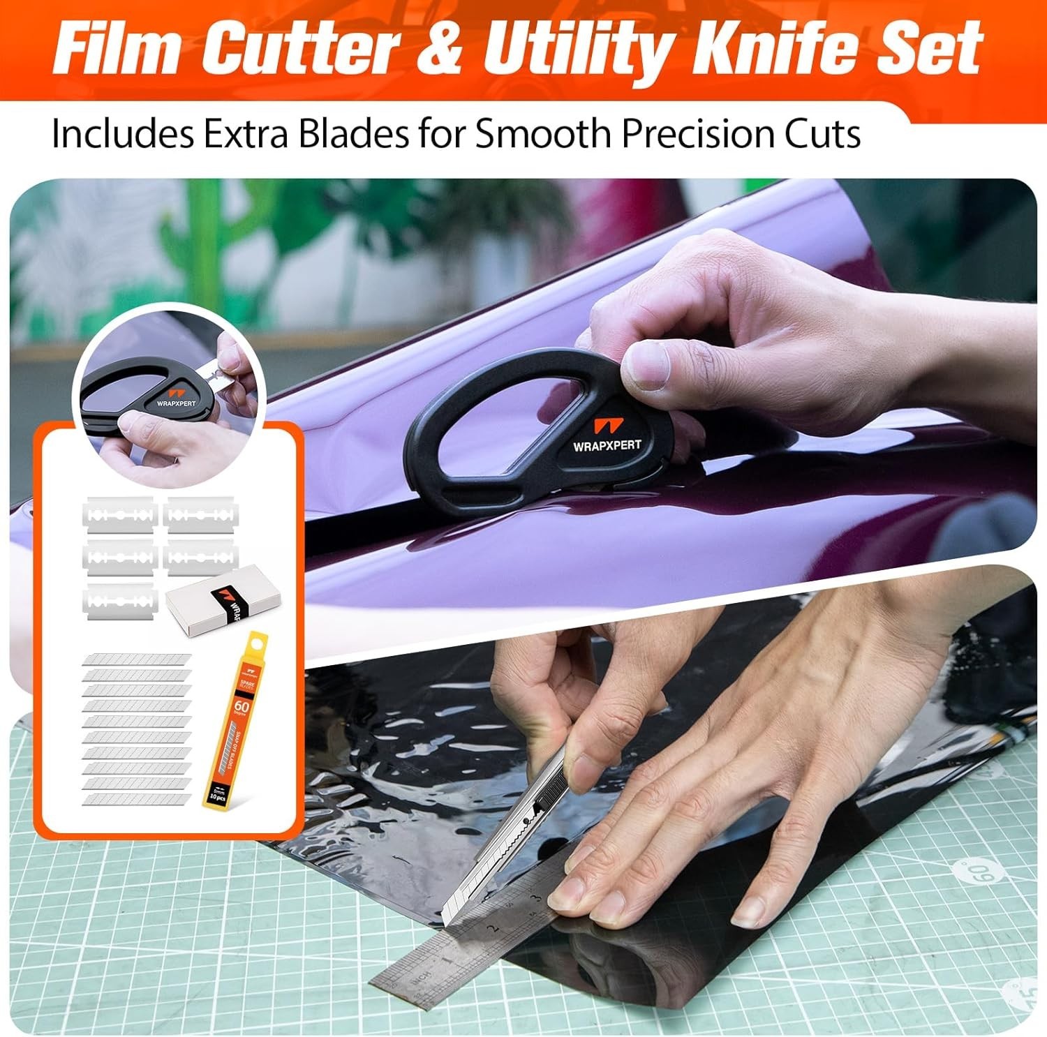 Complete Window Tinting Set: Heat Gun, Squeegees & Razor Scraper for Perfection