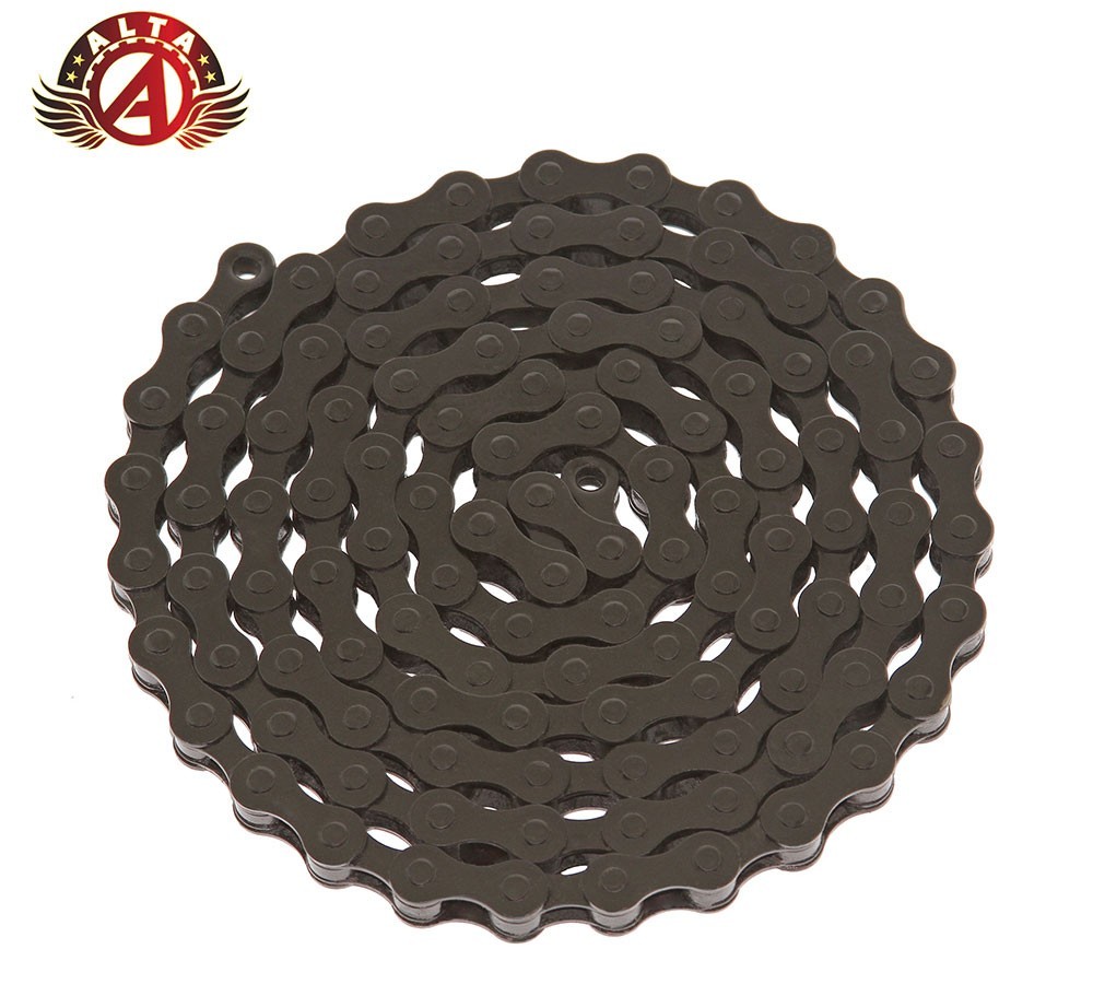 ALTA BMX Single Speed Bike Chain 1/2 x 1/8 x 112 Link Black Steel w/Master Link.