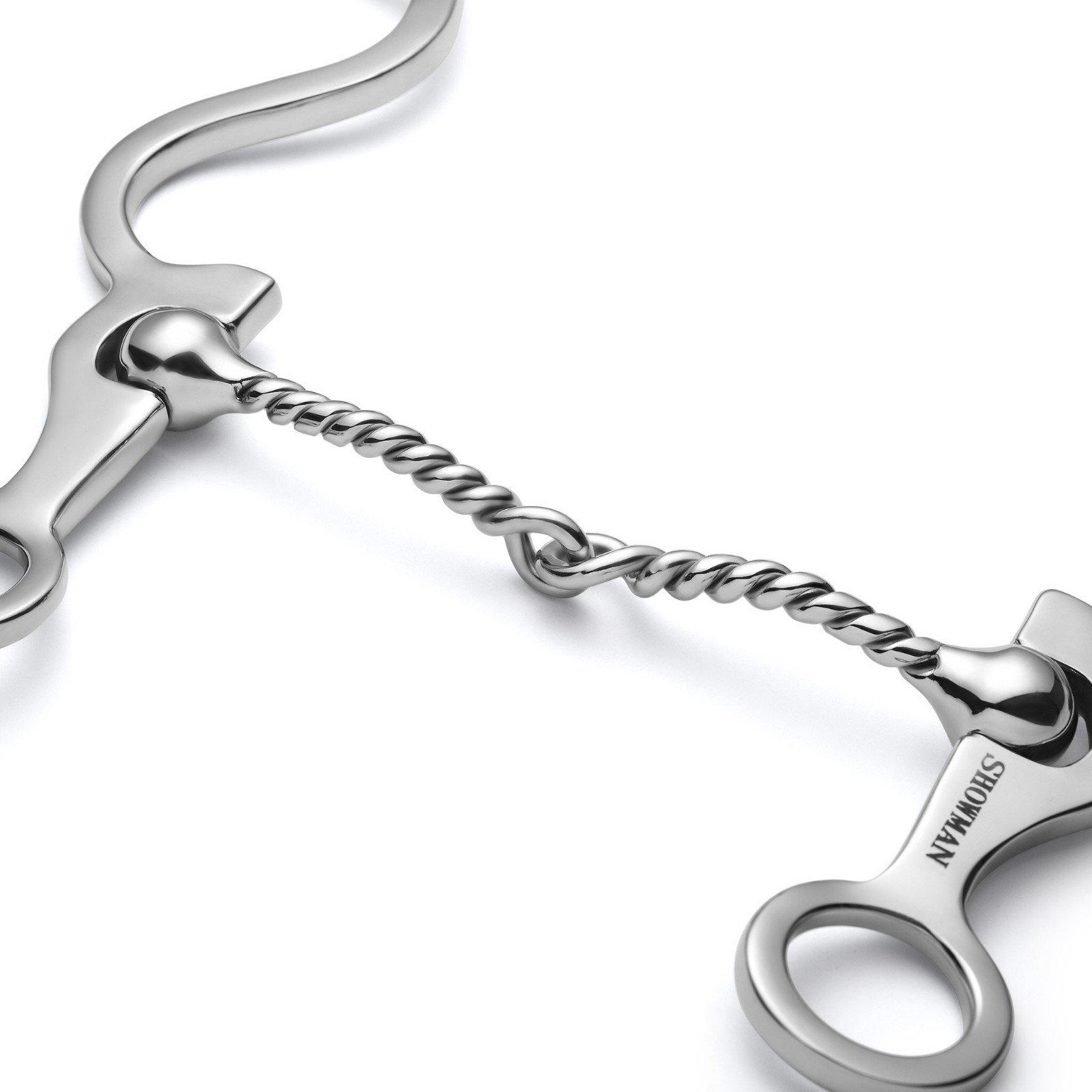 LONG S SHANK BIT Showman Twisted Wire Snaffle