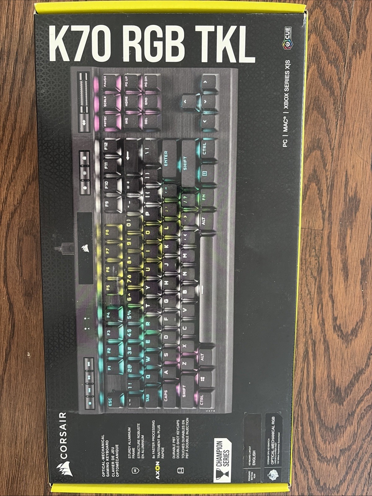 New Corsair K70 RGB TKL Champion Series Optical Mechanical Gaming Keyboard