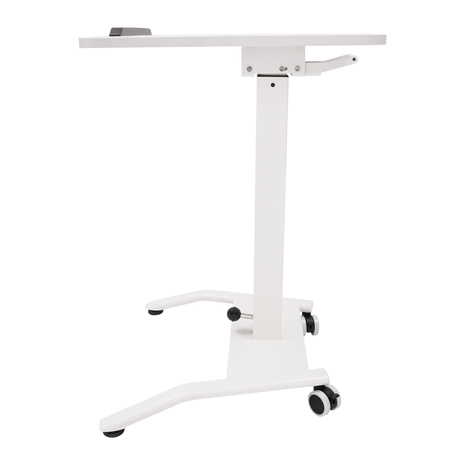 Adjustable 10°-30° Rolling Podium Desk Standing Lifting Computer Desk White