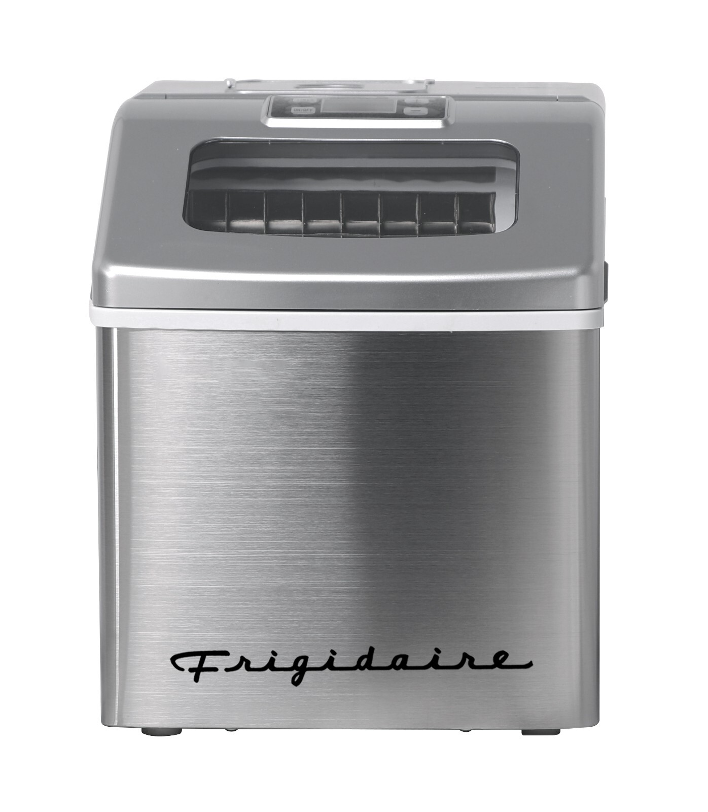 Frigidaire, 40 Lbs. Countertop Ice Maker, Square Clear Shaped Ice, Stainless