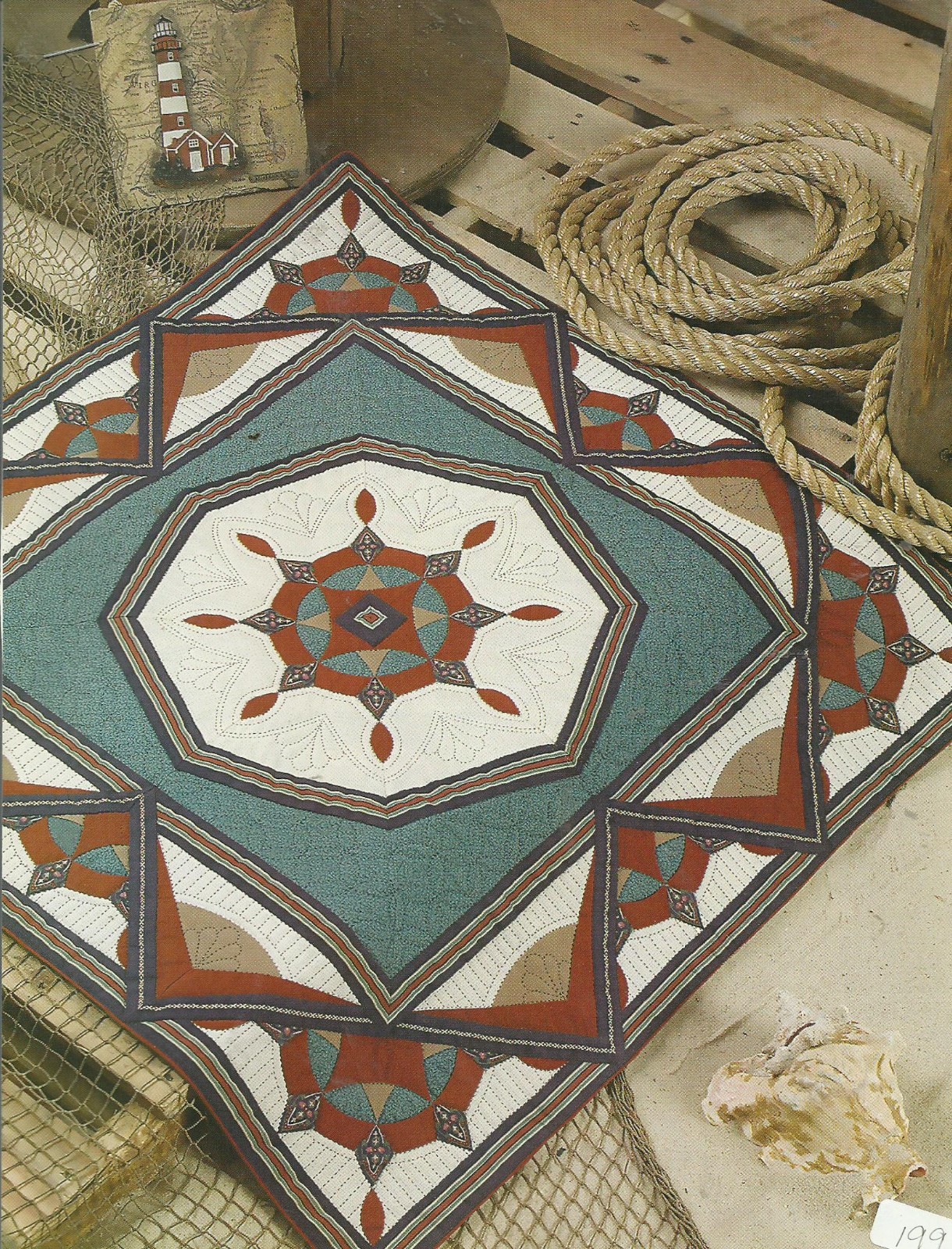E0575$ CROWN & COMPASS WALL  QUILT PATTERN/INSTRUCTIONS