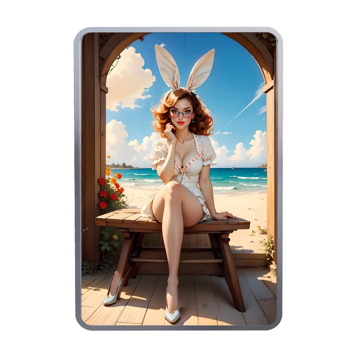SEXY! 1 oz .999 Fine Silver Colorized Naughty Art Bar – Limited