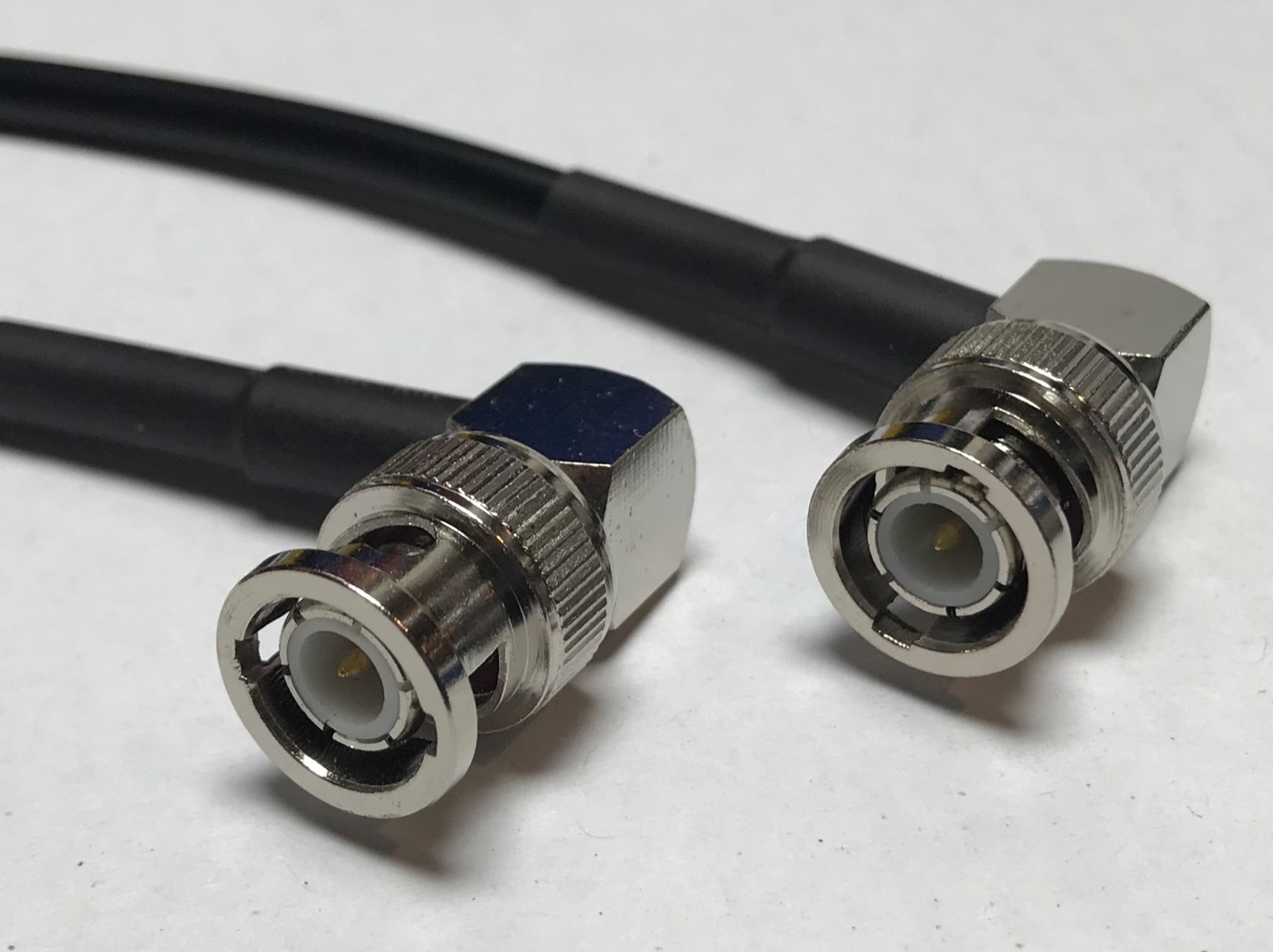 BNC Male Angle to BNC Male Angle Pick Your Length RG58 Lot Coax Cable 50ohm USA