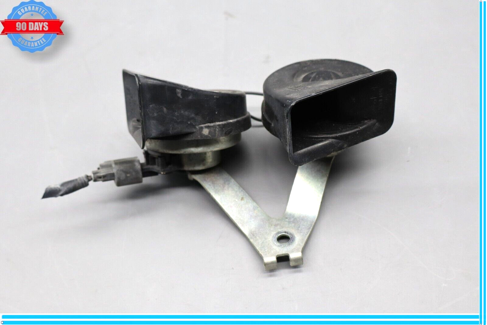 07-15 Jaguar XK X150 XKR Low and High Tone Signal Horn Set Black Oem