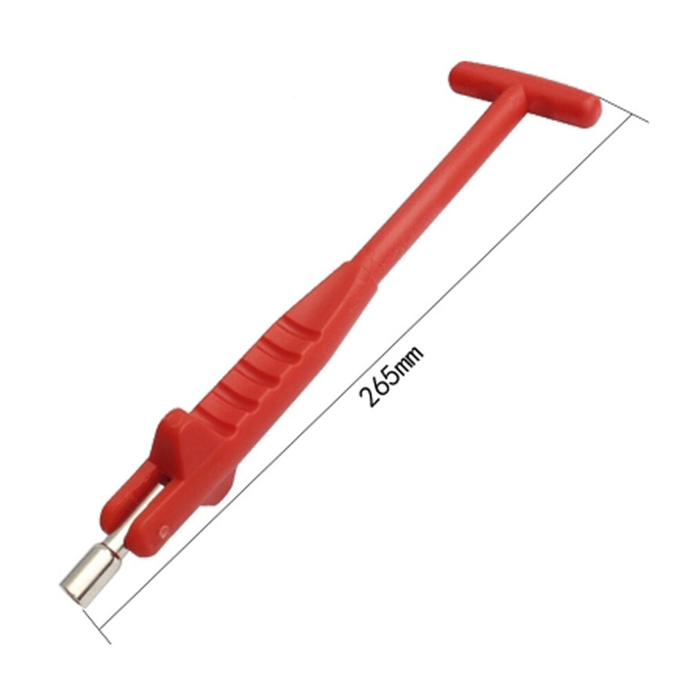 Red Tire Valve Puller For Leverage Against Wheel Rim Application Plastic&Metal