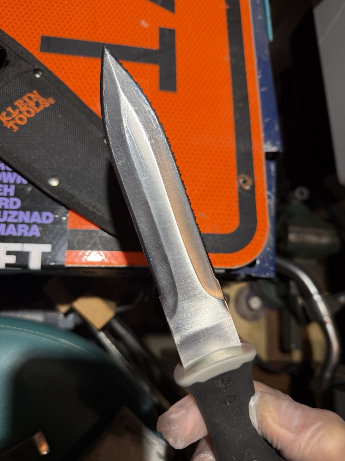 Klein Tools Serrated Duct Knife With Sheath