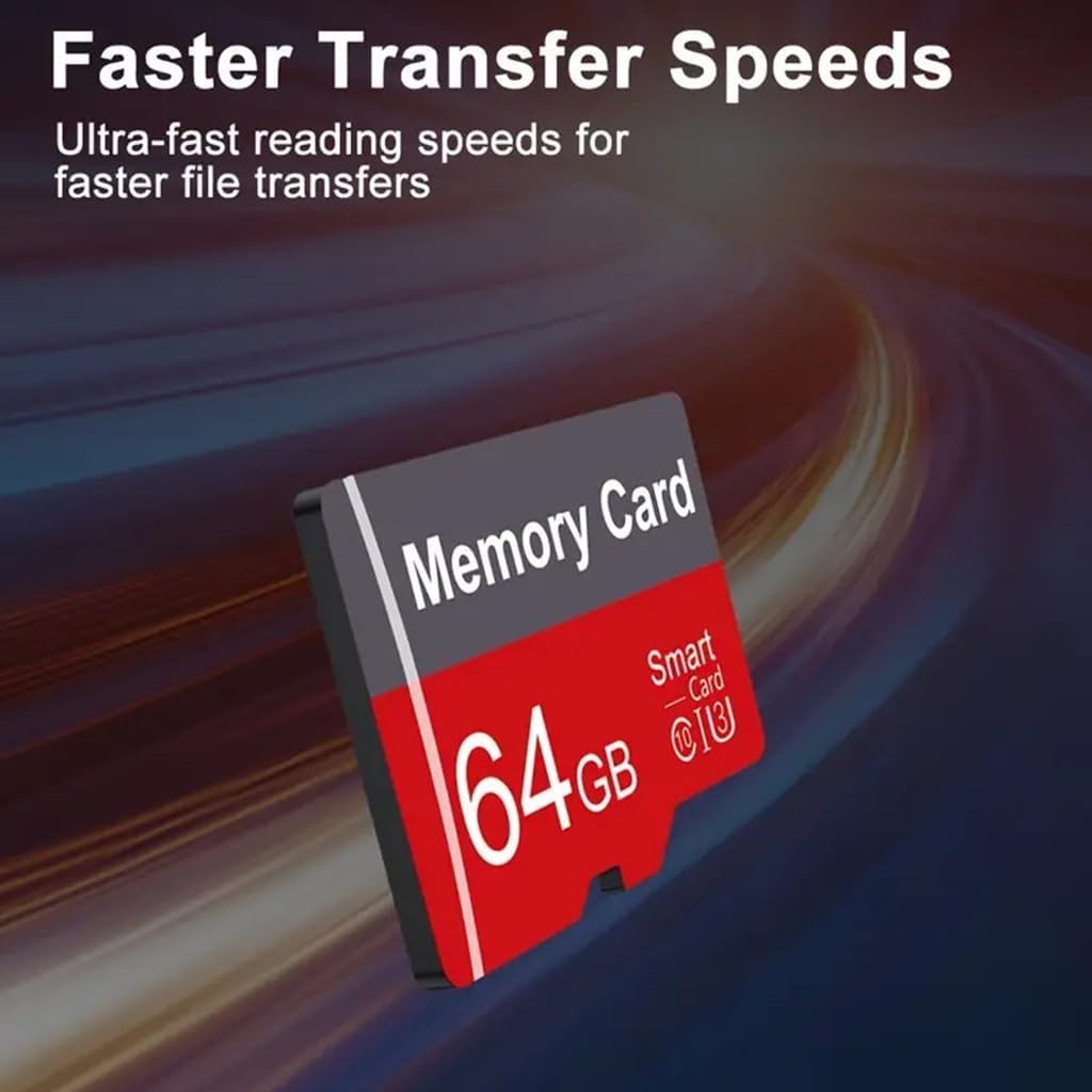 2 Pack Memory Card 64GB with Adapter, High Speed TF Card, UHS-I C10 A1 Memory...