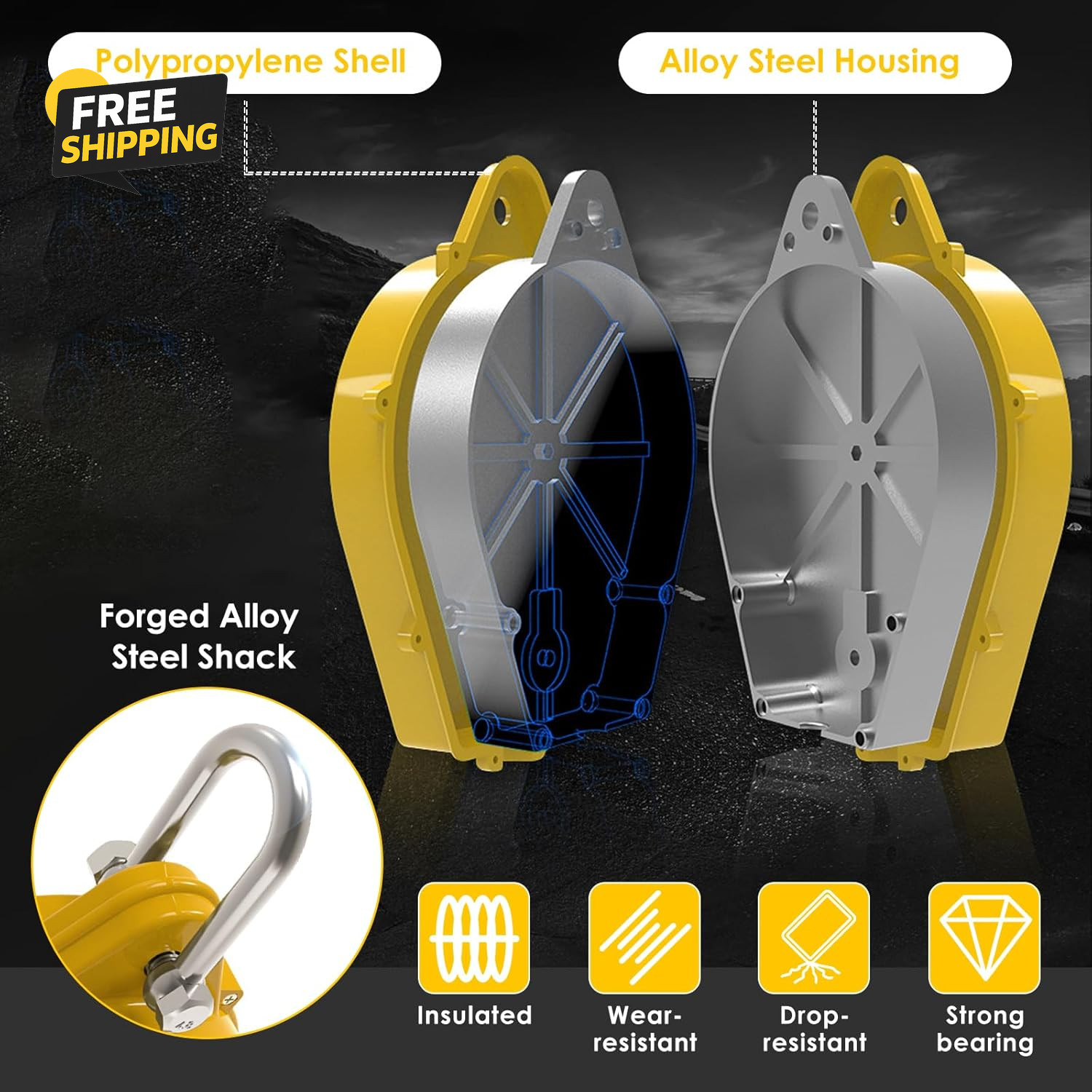 Fall Arrester Protector Self Retractable 50FT Fall Protection Double Locking