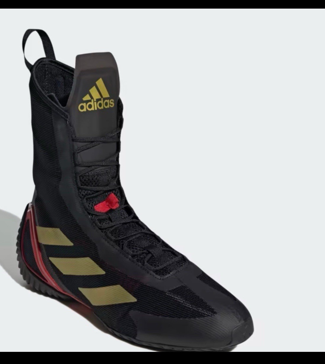 adidas Unisex Speedex Ultra Boxing Shoe, Black/Black/Gold Us Men 7/12 Women 8/12