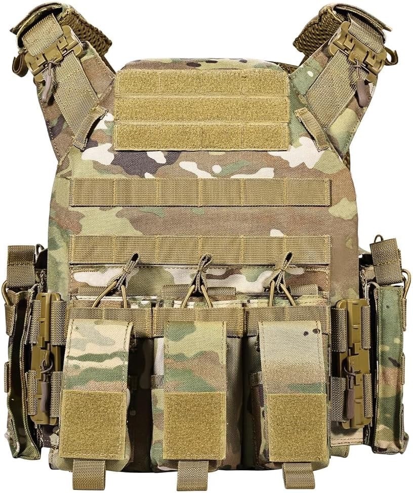 GFIRE Tactical Vest - Airsoft Lightweight Modular 3D Breathable Quick Release Ve