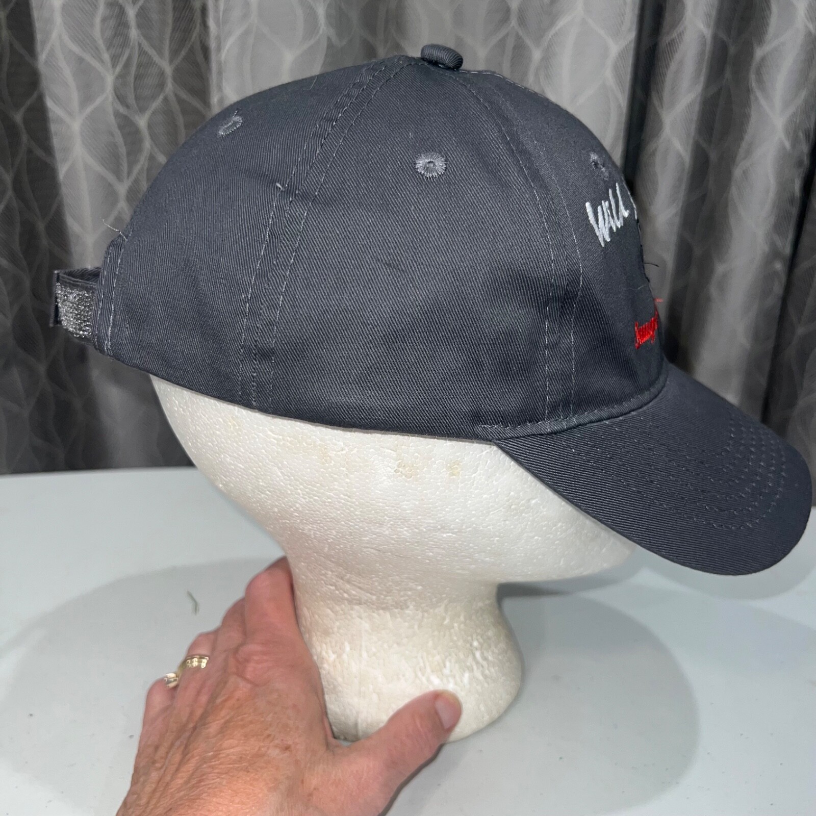 Sagatuck Michigan Wild like a Wolf Gray Youth Hat Cap Hook Loop EUC
