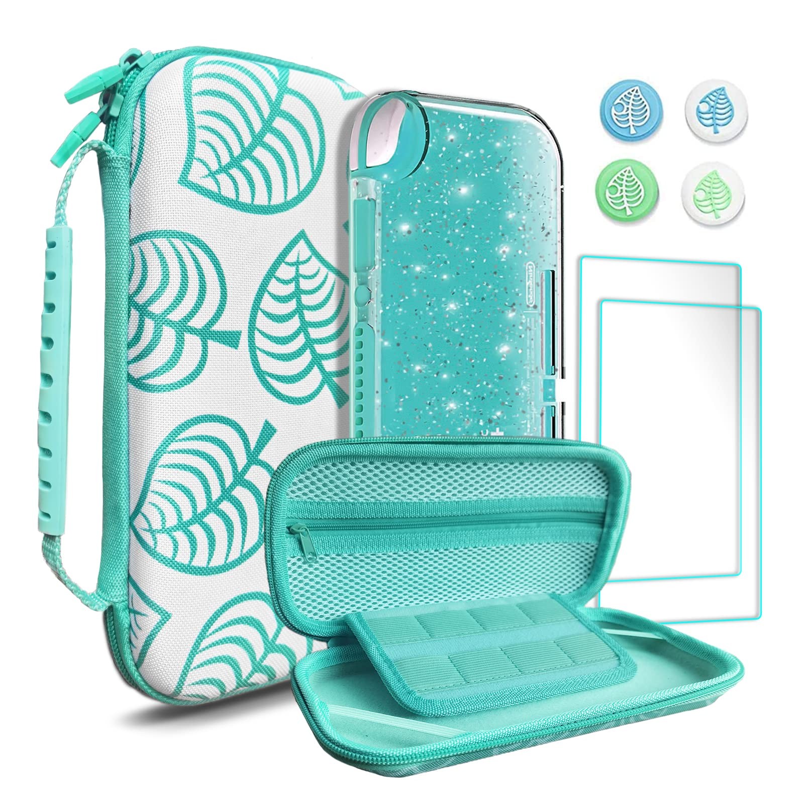 TIKOdirect Carrying Case for Switch lite, Shockproof Animal Crossing Green