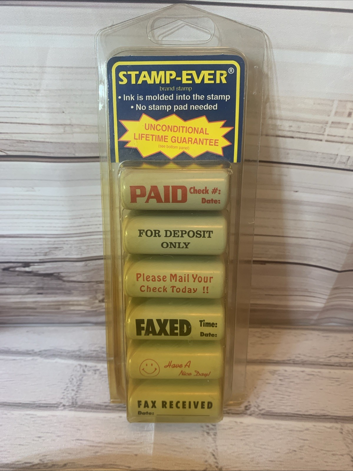 STAMP-EVER 6-Pack Stamp Set By U.S. Stamp & Sign - Made in U.S.A. ESTATE FIND