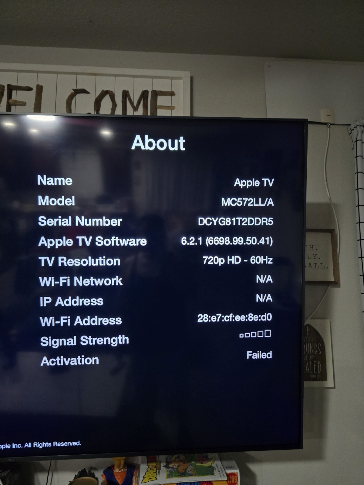 Apple TV 2nd Generation Includes Power Cable and Remote