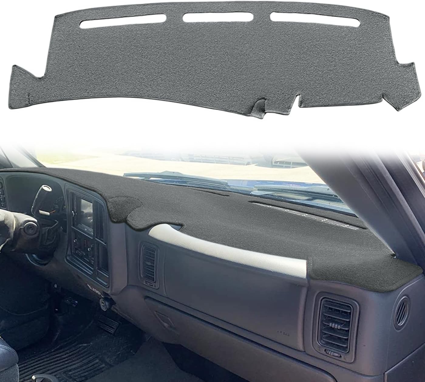 Dash Cover Mat Pad Custom Fit for 1999-2006 GMC Sierra/Chevy Chevrolet Silver...