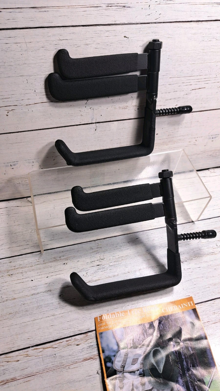 Tree Stand Bow Hook with Dual Rotating Arms and J-Hook, Stable and Sturdy Tree